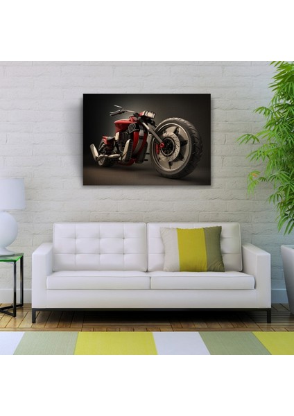 Kırmızı Concept Motosiklet Kanvas Tablo 50 x 70 modelleri