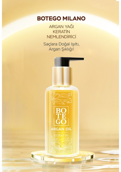 Botego Milano Aşırı Yıpranmış Saçlar Için Nemlendirici Onarıcı Argan & Keratin Bakım Serumu 100 ml