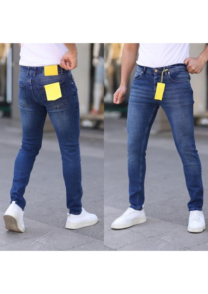 Erkek Likralı Slim Fit Jean-Kot Pantolon