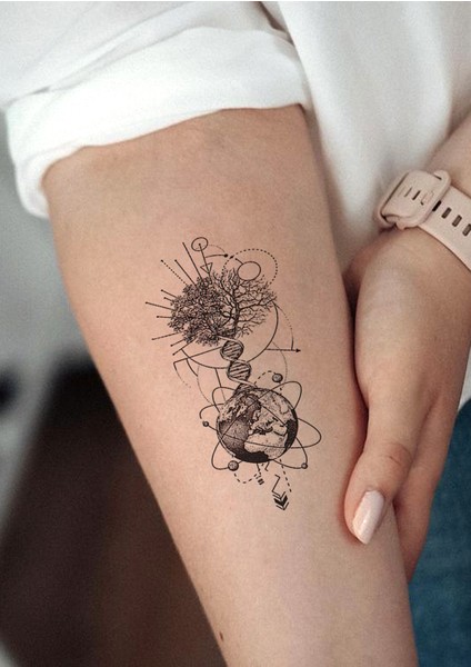 Hayat Ağacı Mini Boy Geçici Dövme Tattoo