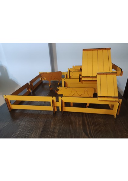 Minim Mdflamdan Yapılmış Sök Tak Oyun Seti (Çiftlik) Blok Parçalar indirimleri