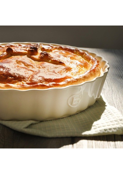 Tart-Börek-Flan Kabı 28 cm Ekru/clay