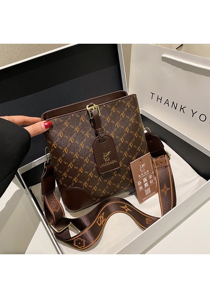 Kadınlar Için Çanta 2024 Yeni Kış Moda Baskılı Kadın Omuz Çantası Crossbody Çanta Batı Tarzı Kova Çanta (Yurt Dışından) modelleri