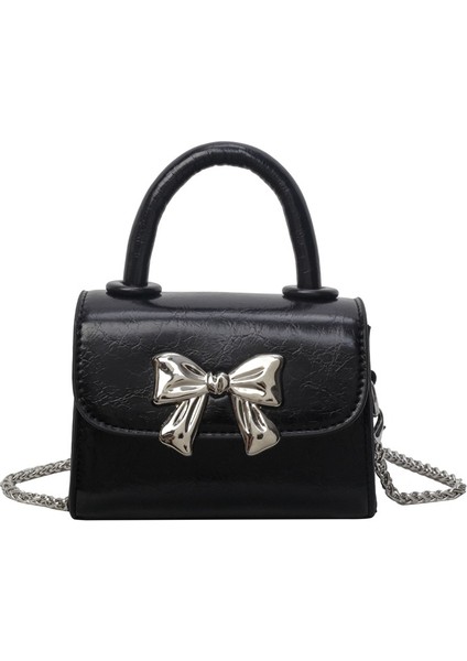 Bu Yılın Popüler Zincir Çantası 2024 Yeni Mini Çanta Fiyonklu Omuz Çantası El Çizik Desenli Kadın Crossbody Çanta (Yurt Dışından)