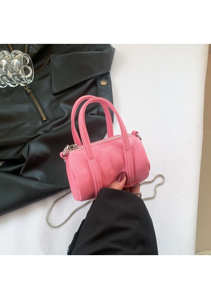 Bahar Sevimli Mini Çakıl Taşlı Çanta 2024 Yeni Kore Versiyonu Kadınlar Için Şık Zincir Moda Omuz Crossbody Çanta (Yurt Dışından)