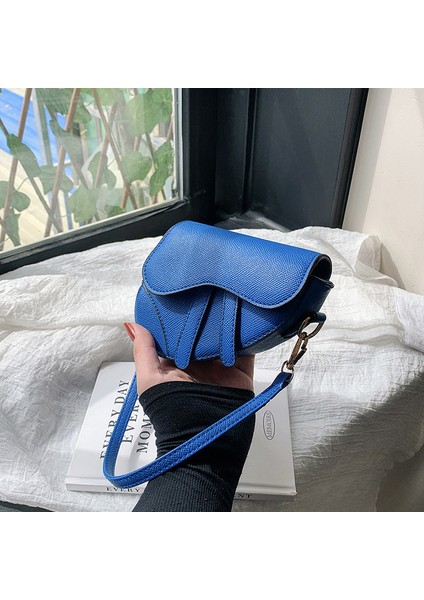 Kadınlar Için Batı Tarzı Küçük Çanta 2024 Kişilik Popüler Yeni Moda Kontrast Renk Kore Tarzı Tek Omuz Crossbody Eyer Çantası (Yurt Dışından)