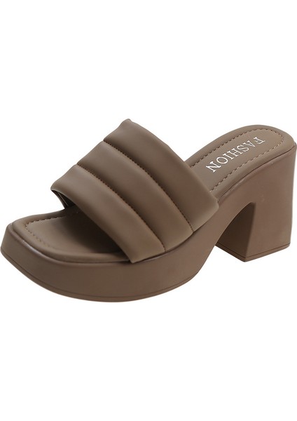 Kadınlar Için Kalın Tabanlı Sandaletler, Trend Dış Giyim Slip-On'lar, 2023 Yaz Modası Yeni Stil, Kadınlar Için Kalın Topuklu Yüksek Topuklu Ayakkabılar, Hazır (Yurt Dışından)