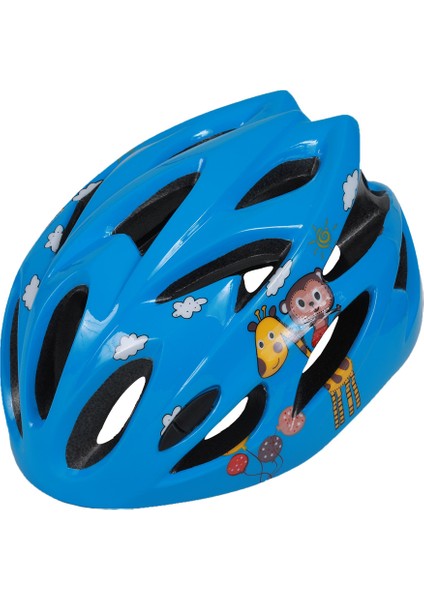 Ultralight Bisiklet Kaskı Çocuk Karikatür Sürme Tek Parça Kask Tekerlekli Kaykay Kask Elektrikli Araç Güvenlik Şapkası (Yurt Dışından)