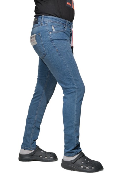 Erkek Likralı Büyük Beden Kot Pantolon