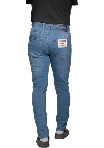 Erkek Likralı Büyük Beden Kot Pantolon