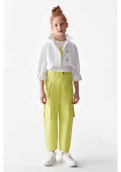 08-14 Yaş Kız Çocuk Beyaz Renk Garden Ceket