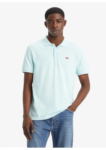 Classic Düz Mavi Erkek Polo Yaka T-Shirt - A2085-0003