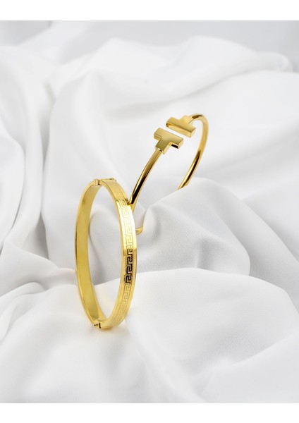 Grekli & T Kelepçe Ikili Kombin 22 Ayar Altın fiyatları