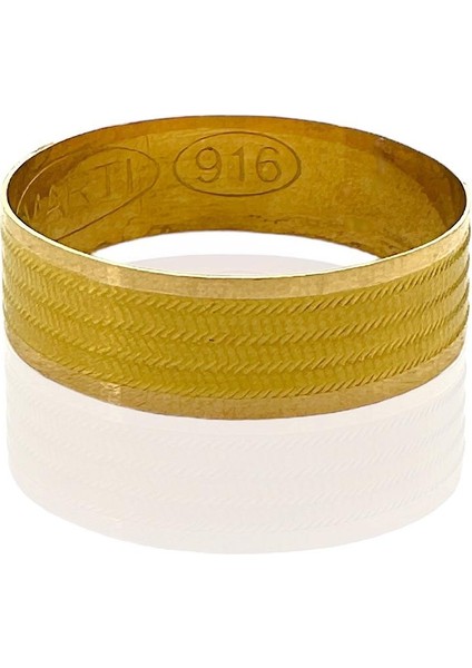 22 Ayar Altın Trabzon Modeli 6 mm Alyans Yüzük