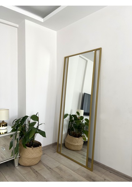 Gold Metal Çerçeveli 180X80 cm Dekoratif Ayna