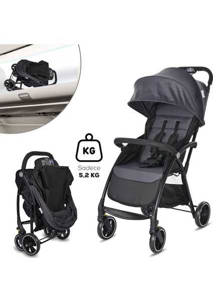 Fresh Kabin Boy Bebek Arabası - Grey