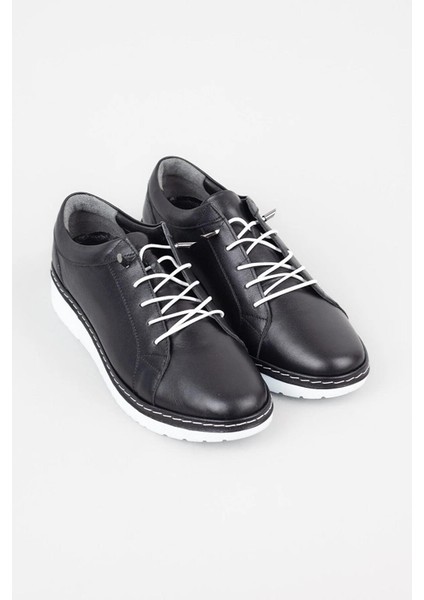 23150003Y Kadın Deri Lastik Bağ Sneaker Ayakkabı