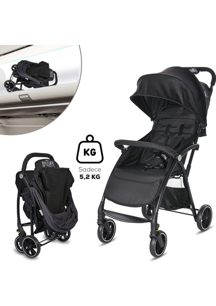 Fresh Kabin Boy Bebek Arabası - Black Jasper