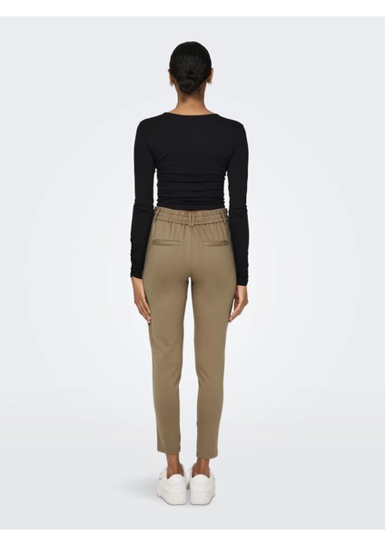 Kadın Lastikli Ve Bağcıklı Kahverengi Pantolon - 15115847 fırsatları