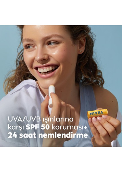 Sun Yüksek Güneş Korumalı Dudak Bakım Kremi 4.8gr, Spf50, 24 Saat Nemlendirici, E Ve C Vitamini