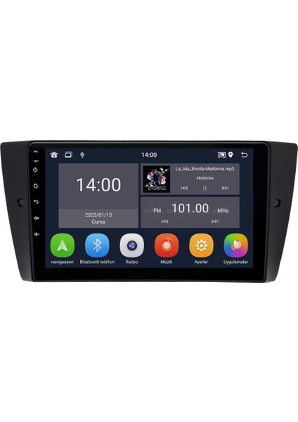 Bmw E90 (2005-2011) Android 14 Multimedya Carplay 10 Inch 4 GB Ram / 64 GB Hafıza CRV-4033XD
