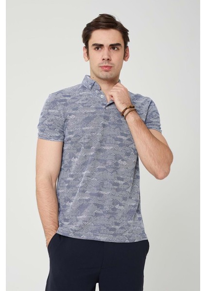 Erkek Polo Lacivert Yakalı Tshirt