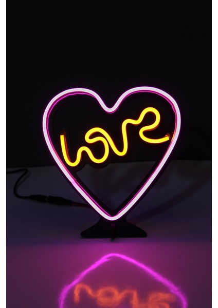 Love Neon LED / Gece Lambası / Dekoratif Lamba / Işıklı Kalp / Ambians Işığı
