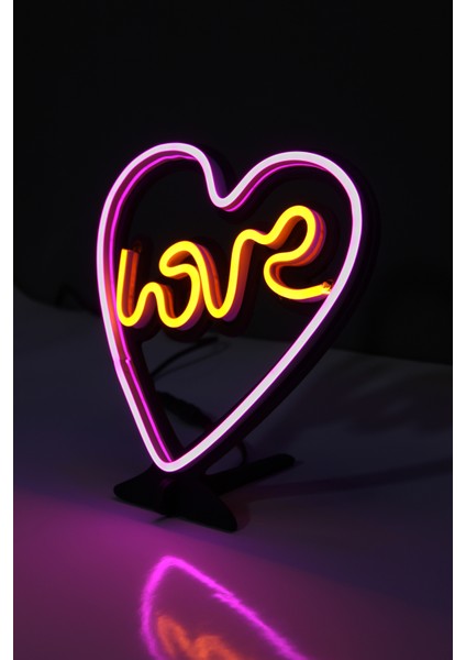 Love Neon LED / Gece Lambası / Dekoratif Lamba / Işıklı Kalp / Ambians Işığı fiyatları