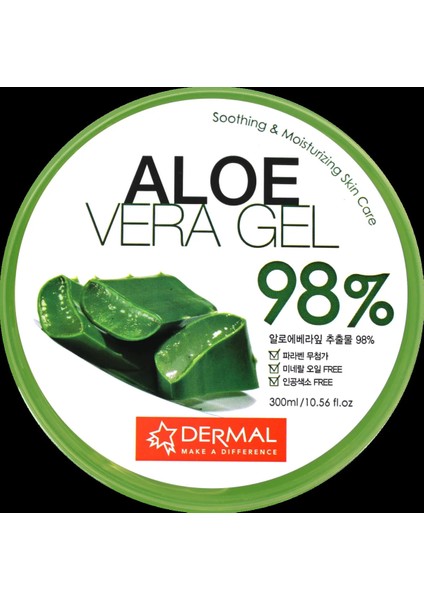 %98 Aloe Vera Jel Saç,cilt Ve Vücut Için Nemlendirici Ve Yatıştırıcı 300 ml