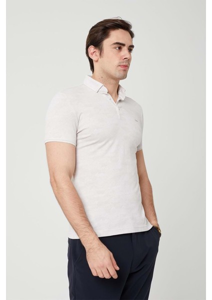 Erkek Polo Bej Yakalı Tshirt