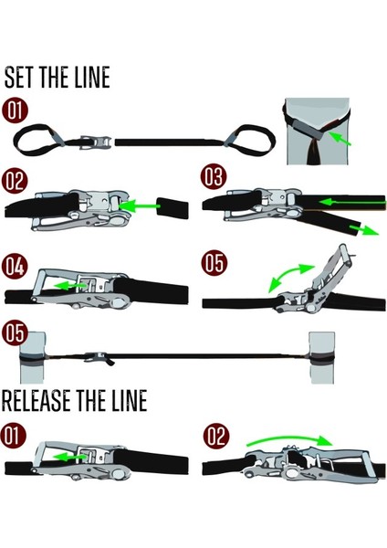 Slackline Denge Yürüme Ipi- 18 Metre Mavi