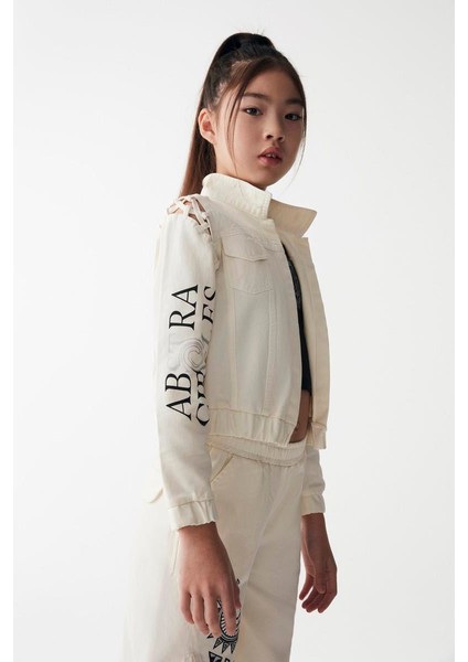 08-14 Yaş Kız Çocuk Ekru Renk Maya Pantolon Ceket Takım fırsatları