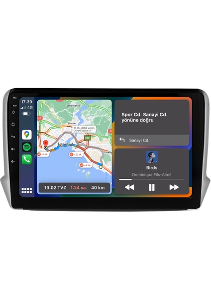 Peugeot 2008 (2013-2021) Android 14 Multimedya Carplay 10 Inch 4 GB Ram / 64 GB Hafıza CRV-4420XD