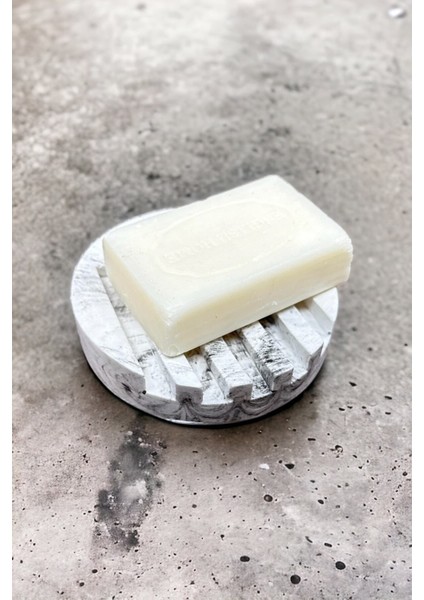 Mermer Desenli Yuvarlak Model Beton Katı Sabunluk Su Giderli 10 cm fiyatları