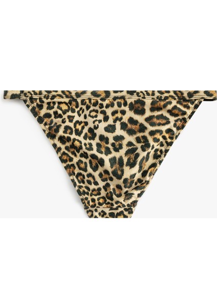 Leopar Desenli Slip Bikini Altı