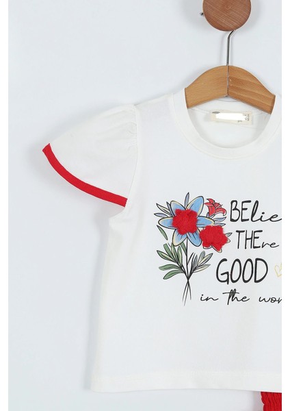 Believe Gül Desenli Gipeli 3 lü takılm - Kırmızı modelleri