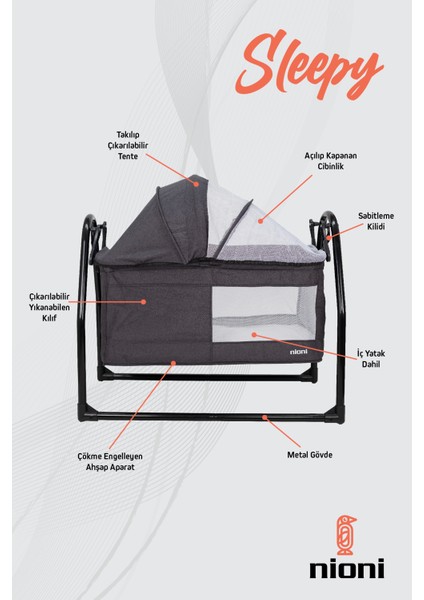 Sleepy Sallanan Beşik Iç Yatak Dahil modelleri