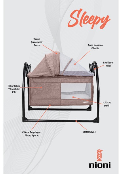 Sleepy Sallanan Beşik Iç Yatak Dahil