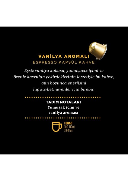 Kahve Dünyası Pleasure Vanilya Aromalı Espresso Kapsül Kahve 100 Kapsül