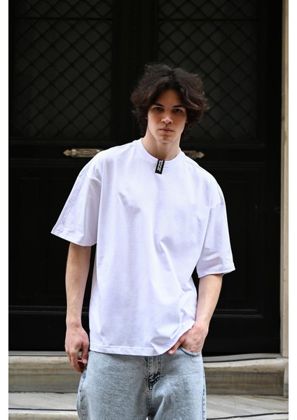 R-5784 Bisiklet Yaka Oversize Süprem Tişört
