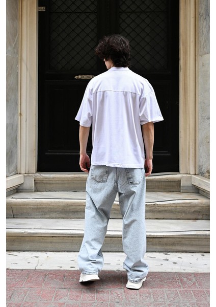 R-5784 Bisiklet Yaka Oversize Süprem Tişört