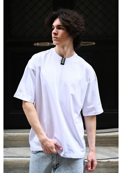 R-5784 Bisiklet Yaka Oversize Süprem Tişört