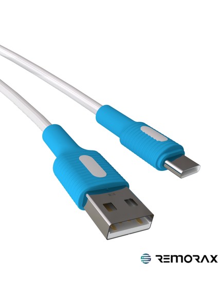 Coral Hızlı Şarj Usb Type A Type-C 120 Cm 3.0a Beyaz Kablo Beyaz-Mavi Uçlar modelleri