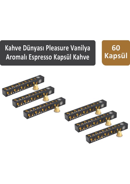 Pleasure Vanilya Aromalı Espresso Kapsül Kahve 60 Kapsül