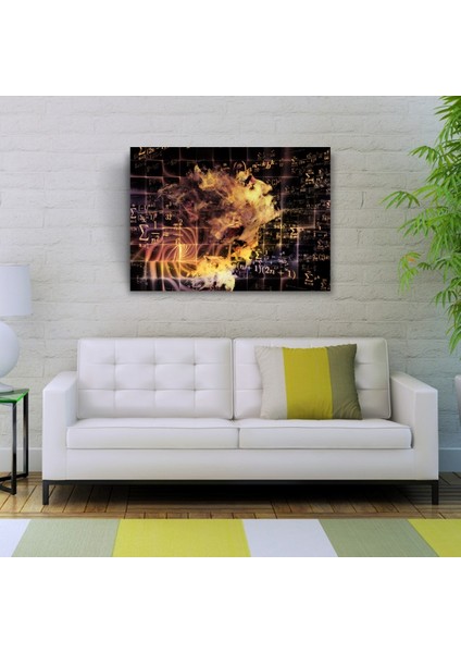 Soyut Matematikçi ve Formüller Kanvas Tablo 50 x 70
