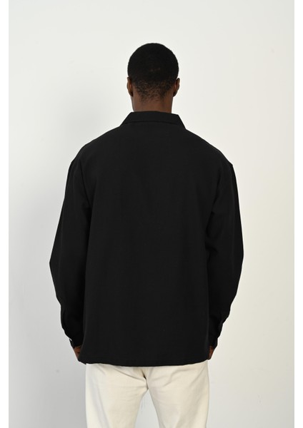 R-3967 Tek Cepli Yaka Detaylı Uzun Kol Gömlek modelleri