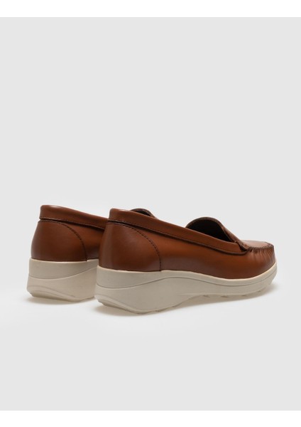 Hakiki Deri Taba Kadın Comfort Ayakkabı