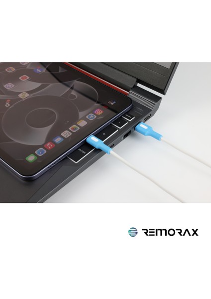 Coral Hızlı Şarj Usb Type A Type-C 150 Cm 3.0a Beyaz Kablo Beyaz-Mavi Uçlar fırsatları