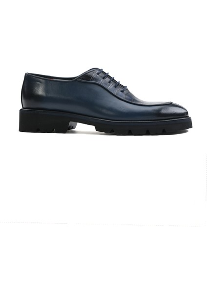 Erkek Lacivert Mevsimlik Casual Deri Spor Ayakkabı