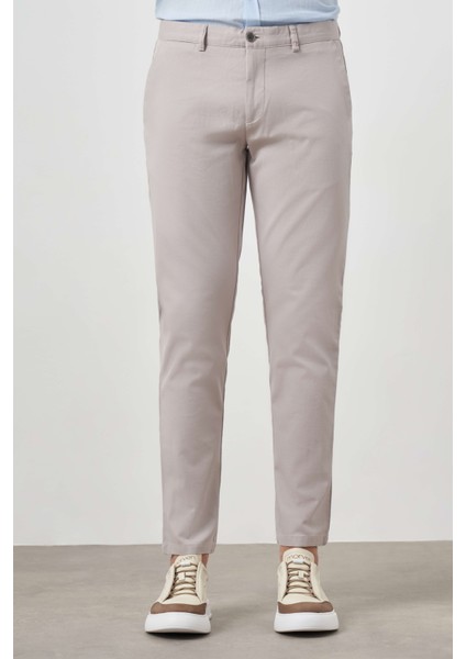 Erkek Taş Yazlık Pamuk Yan Cep Slim Fit Chino Pantolon
